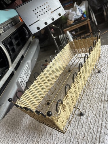 Mid century metal and wicker - mid,