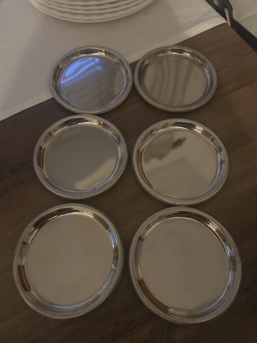 Vintage silver plated coasters - vintage,